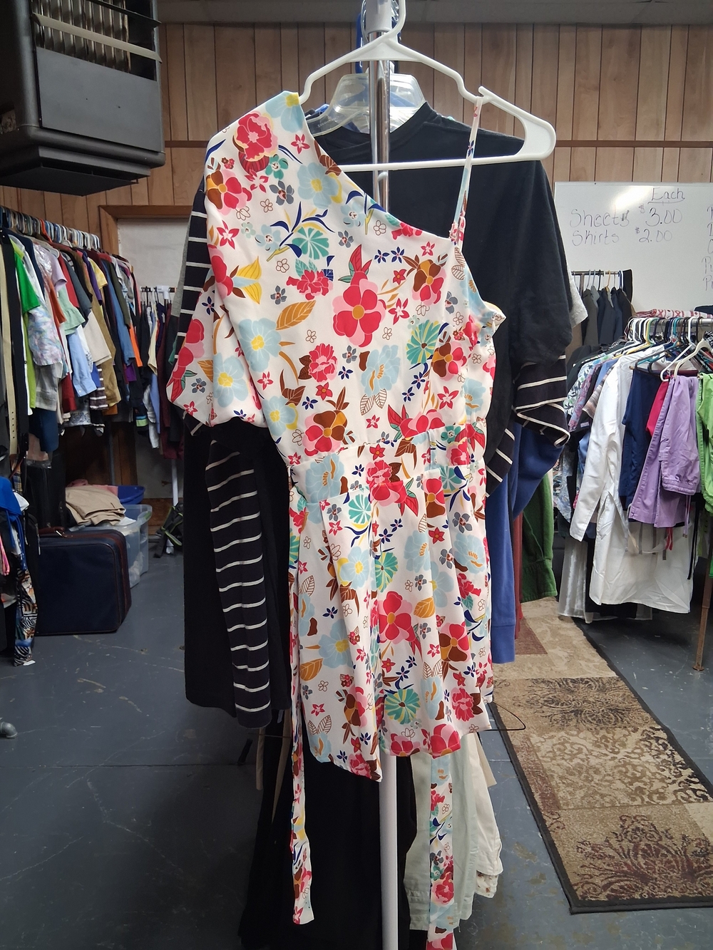 Floral One-Shoulder Summer Romper